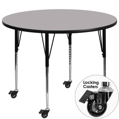 Flash Furniture XU-A60-RND-GY-T-A-CAS-GG Dining Table