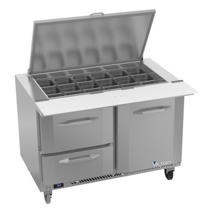 Victory VSPD48HC-18B-2 48" Mega Top Sandwich / Salad Prep Table