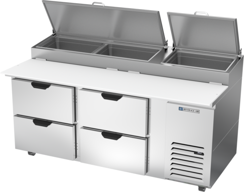 Beverage-Air DPD72HC-4 72" 4 Drawer Pizza Prep Table