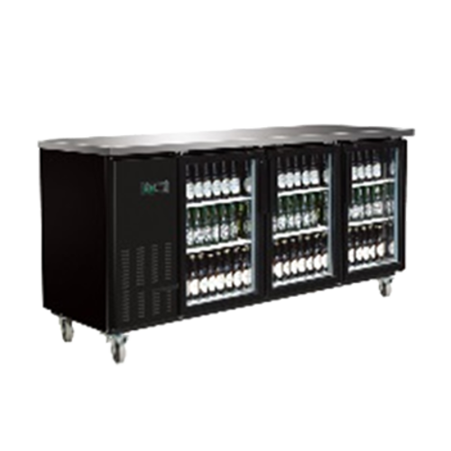 Entree BB-3D-90-G-SI-HC 90 3/8" Solid Door Back Bar Cooler