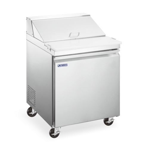 Omcan 59049 27 1/2" 1 Door 9 Pan Mega Top Sandwich / Salad Prep Table