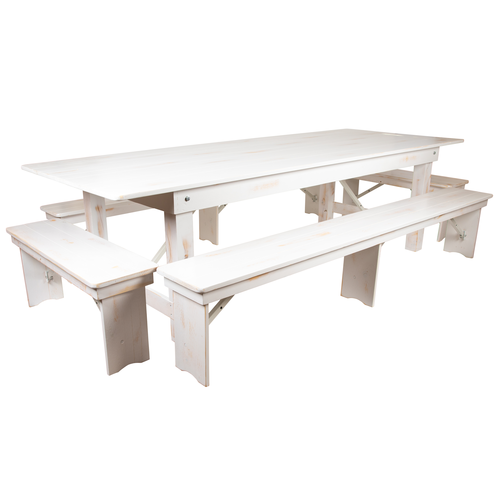 Flash Furniture XA-FARM-7-WH-GG 40 1/4" Dining Table