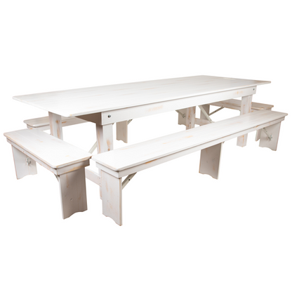 Flash Furniture XA-FARM-7-WH-GG 40 1/4" Dining Table