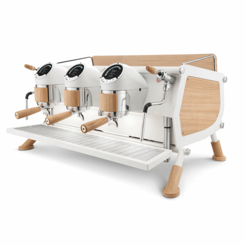 Espresso Parts CAFEWHITE3-WOOD-S 41 1/8" Espresso Machine