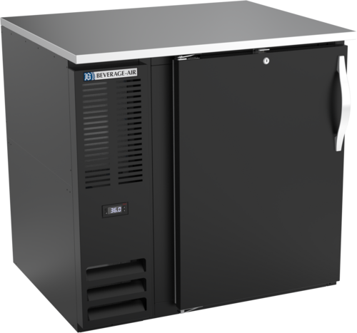 Beverage-Air BB36HC-F-B 36" Solid Door Back Bar Cooler