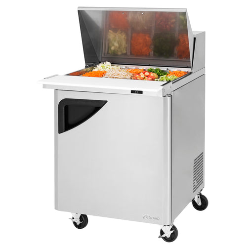 Turbo Air TST-28SD-12-N 27 1/2" 1 Door 12 Pan Mega Top Sandwich / Salad Prep Table