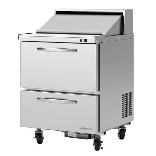Turbo Air PST-28-D2-N 27 1/2" 2 Drawer 9 Pan Sandwich / Salad Prep Table