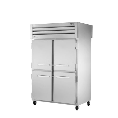 True STG2RPT-4HS-2G-HC 52 5/8" 2 Section Solid & Glass Door Pass-Thru Refrigerator