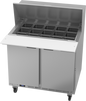 Beverage-Air SPE36HC-15M 36" 2 Doors 15 Pan Mega Top Sandwich / Salad Prep Table