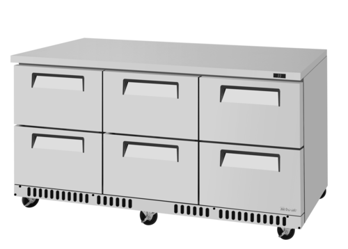 Turbo Air TUR-72SD-D6-FB-N 72 5/8" Undercounter Refrigerator