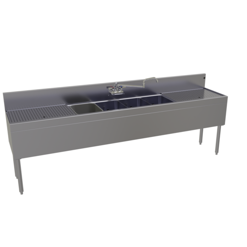 Glastender FSA-96-S 96" Underbar Sink