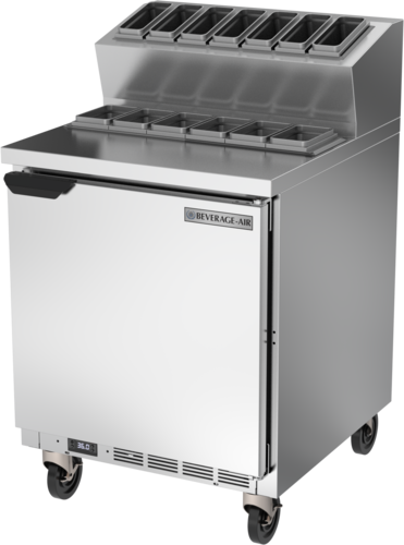 Beverage-Air TPE27HC-6P-7R 27" 1 Door 6 Pan Sandwich / Salad Prep Table