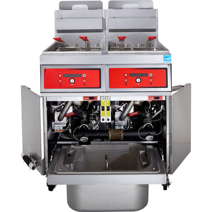 Vulcan 3VK85DF 63" (3) 85 lb Gas Fryer Battery
