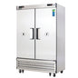 Everest EBSRF2 49 5/8" 2 Section Solid Door Reach-In Refrigerator Freezer