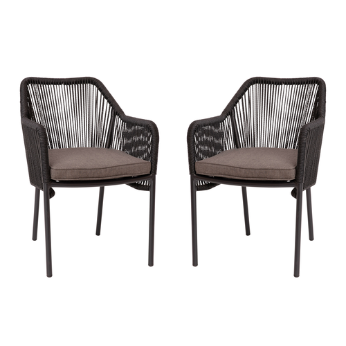 Flash Furniture SDA-AD892006-BK-2-GG 22" Patio Chair