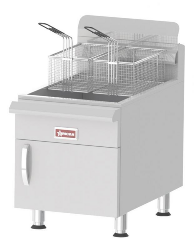Omcan 43089 17" 30 lb Gas Countertop Fryer