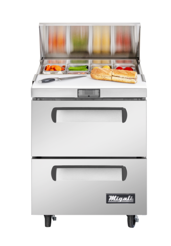 Migali C-SP27-8-D-HC 27 1/2" Sandwich / Salad Prep Table