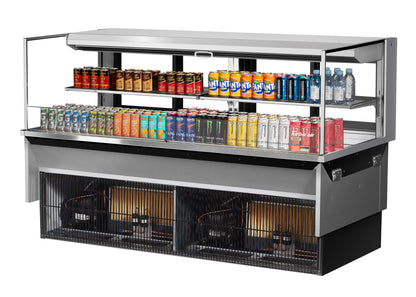 Turbo Air TOM-72L-UFD-S-2SI-N 71 7/8" Refrigerated Display Case