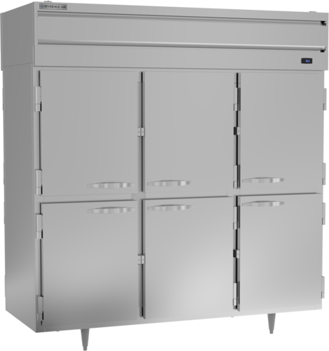 Beverage-Air PRD3HC-1AHS 77 3/4" 3 Section Solid Door Pass-Thru Refrigerator