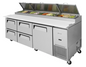 Turbo Air TPR-93SD-D4-N 93 1/8" 1 Door Pizza Prep Table