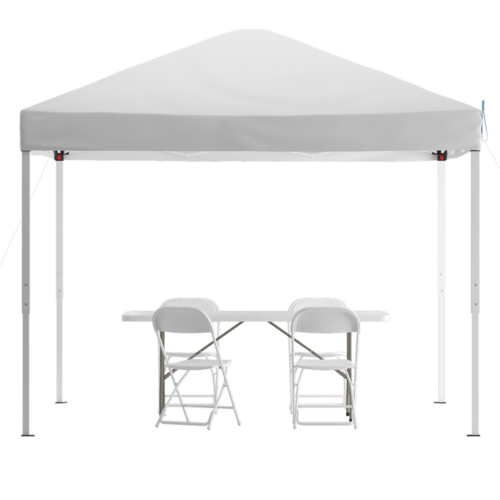 Flash Furniture JJ-GZ10183Z-4LEL3-WHWH-GG 116" Patio Umbrella
