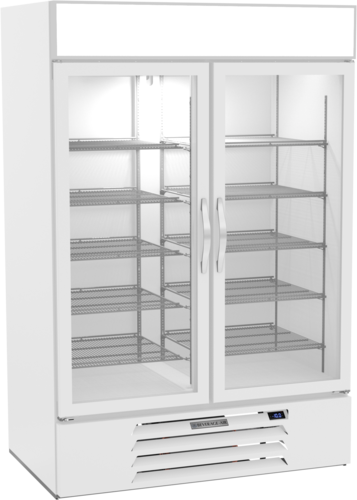 Beverage-Air MMF49HC-1-W 52" 2 Section Freezer Merchandiser