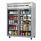Everest ESGWR2 59" 2 Section Glass Door Reach-In Refrigerator