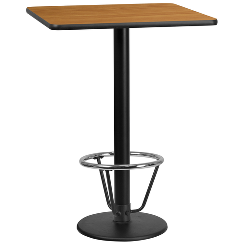 Flash Furniture XU-NATTB-3030-TR18B-3CFR-GG Dining Table