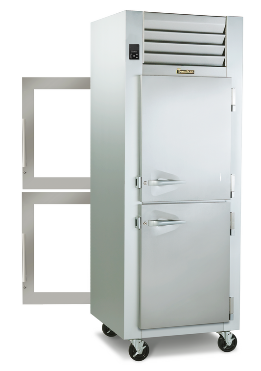 Traulsen G16004P 29 7/8" 1 Section Solid & Glass Door Pass-Thru Refrigerator