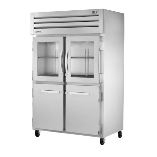 True STG2R-2HG/2HS-HC 52 5/8" 2 Section Solid & Glass Door Reach-In Refrigerator