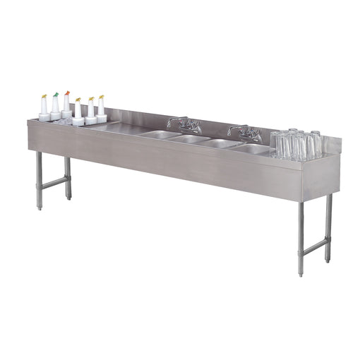Advance Tabco SLC-73C-L 84" Underbar Ice Bin / Cocktail Station