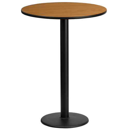 Flash Furniture XU-RD-24-NATTB-TR18B-GG Dining Table