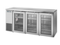 True TBB24-72-3G-Z1-SFT-S-1 72 1/8" Glass Door Back Bar Cooler