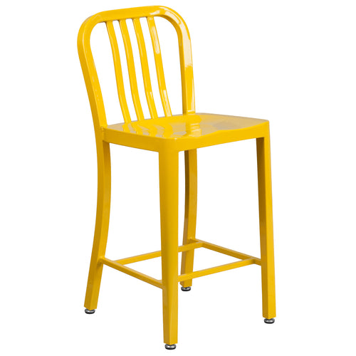 Flash Furniture CH-61200-24-YL-GG 15 3/4" Patio Barstool