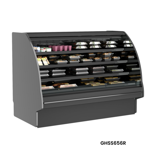 Structural Concepts GHSS556R (CURVED) 62 3/4" Refrigerated Display Case
