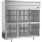 Beverage-Air PR3HC-1BHG 77 3/4" 3 Section Glass Door Reach-In Refrigerator