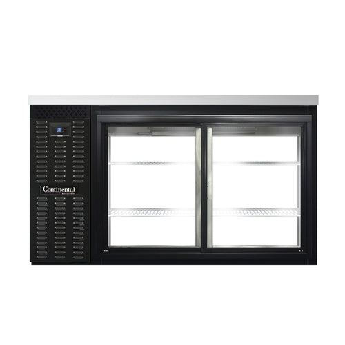 Continental Refrigerator BB59SNSGDPT 59" Solid Door Back Bar Cooler