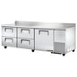 True TWT-93D-4-HC 93 1/4" 1 Door Worktop Refrigerator