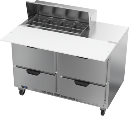 Beverage-Air SPED48HC-08C-4 48" 4 Drawer 9 Pan Sandwich / Salad Prep Table