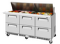 Turbo Air TST-72SD-30-D6-FB-N 72 5/8" 6 Drawer 30 Pan Mega Top Sandwich / Salad Prep Table