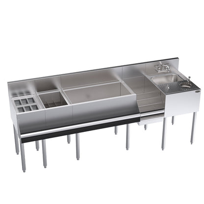 Krowne KR24-MX84 84" Underbar Ice Bin / Cocktail Station
