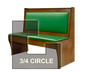 DM Seating DBWVS-54-PAD-34 Booth