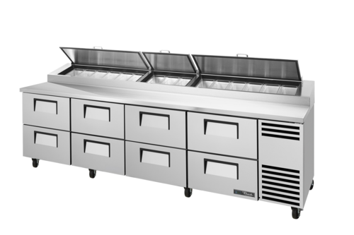 True TPP-AT-119D-8-HC~HGTP 119 1/4" 8 Drawer Pizza Prep Table
