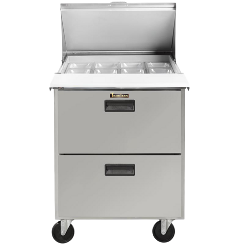 Traulsen CLPT-2712-DW 27 7/8" 2 Drawer 12 Pan Mega Top Sandwich / Salad Prep Table