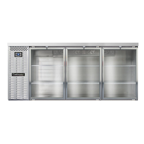 Continental Refrigerator BB79SNSSGD 79" Solid Door Back Bar Cooler