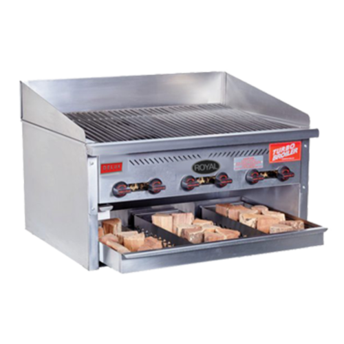 Royal Range TB-884-SM 84" Gas Countertop Charbroiler