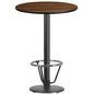 Flash Furniture XU-RD-30-WALTB-TR18B-3CFR-GG Dining Table