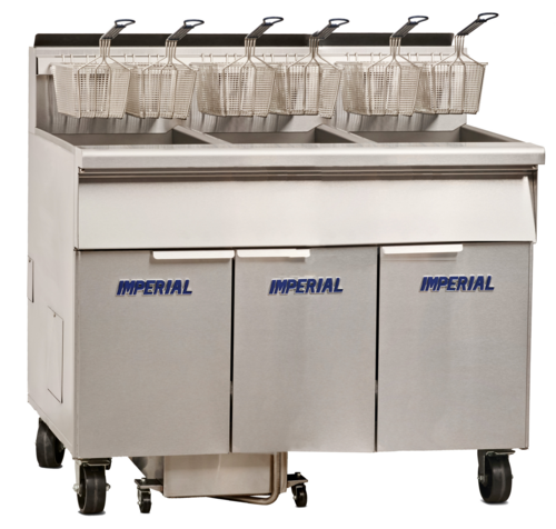 Imperial IFSSP375EU 58 1/2" (3) 75 lb Electric Fryer Battery