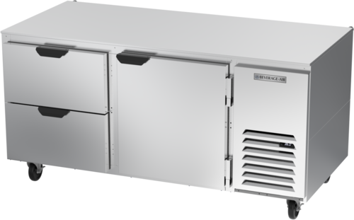 Beverage-Air UCRD67AHC-2 67" Solid Door Undercounter Refrigerator