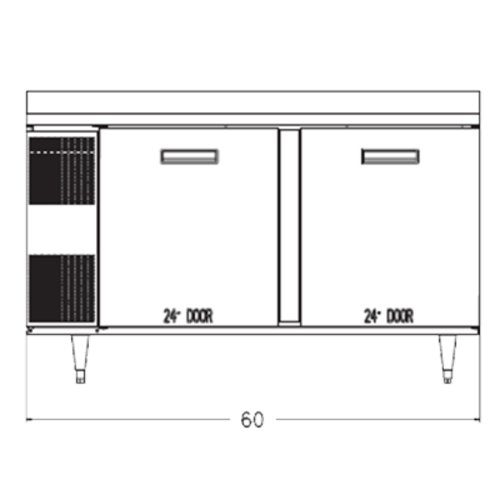 Randell 9205F-290 60" Worktop Freezer